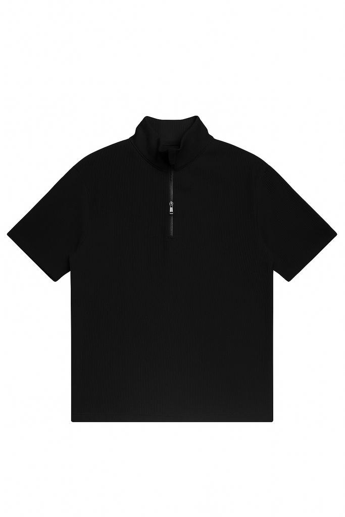 Black Unisex-zip tee